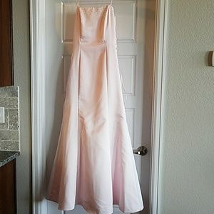 Pale pink and white dress